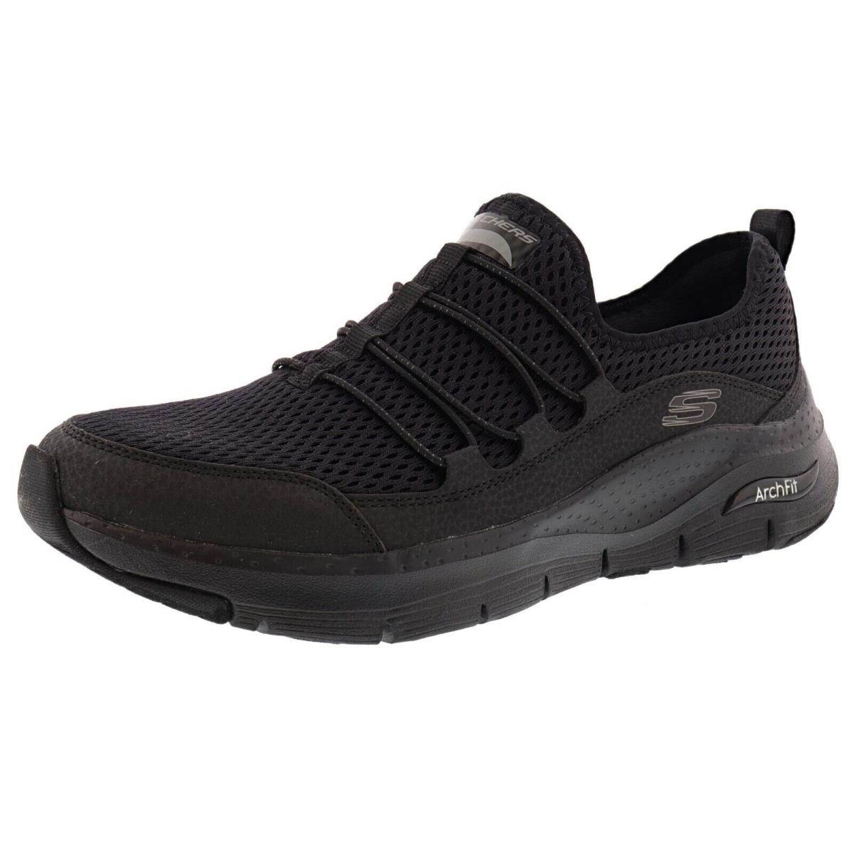 Skechers Women`s Arch Fit- Lucky Thoughts 149056 Lightweight Walking Shoes BLACK / BLACK