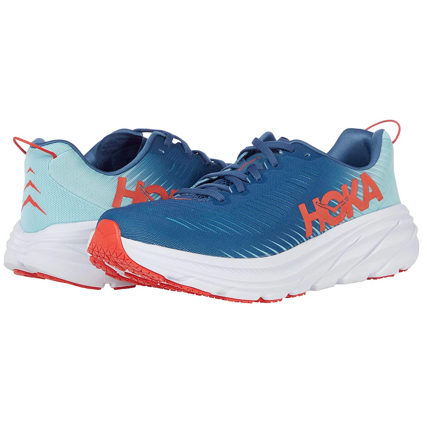 Man`s Sneakers Athletic Shoes Hoka One One Rincon 3 Real Teal/Eggshell Blue