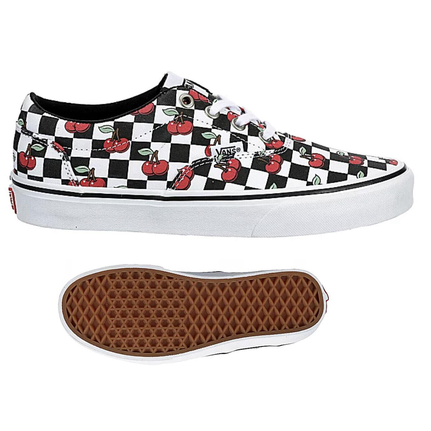 Vans Cherry Checkered Lace Up Casual Women`s Sneakers Shoes All Sizes