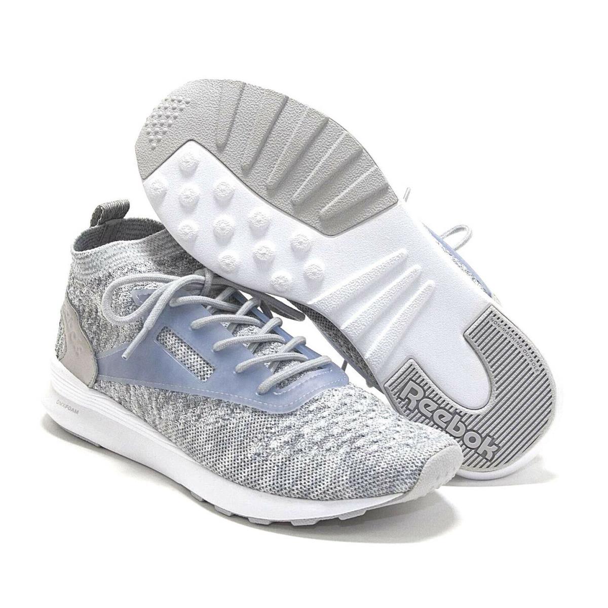 Men Reebok Zoku Runner Ultraknit Heather Grey Running Shoes Sneakers BD5488 - Gray