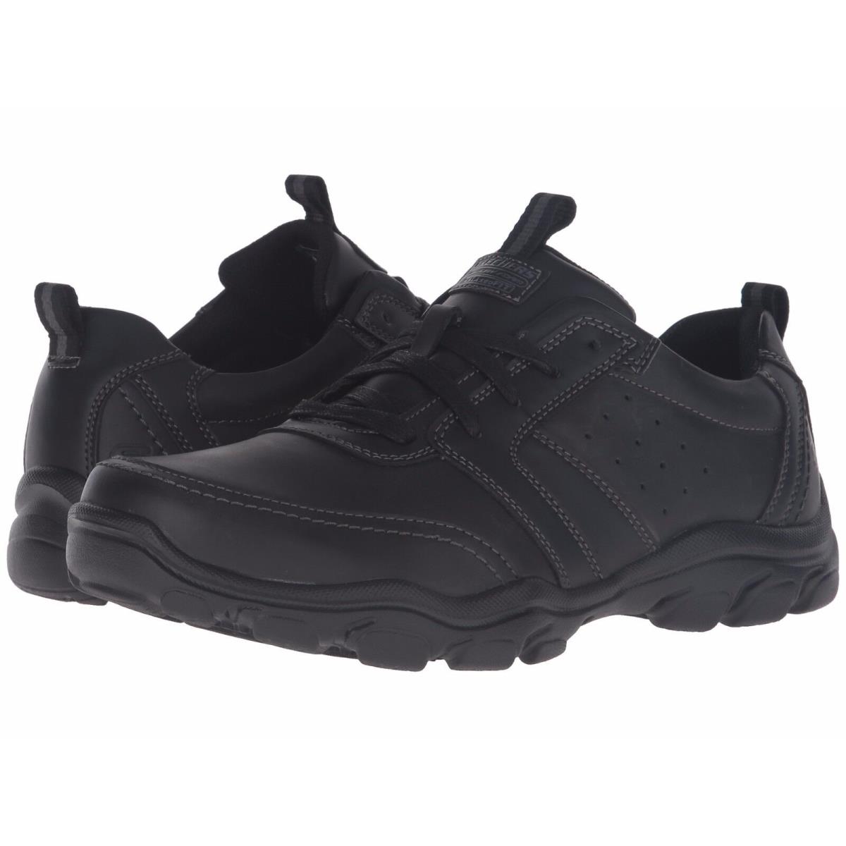 Men`s Skechers Montz - Brex Comfort Shoes 64899 /blk Sizes 8-13 Black