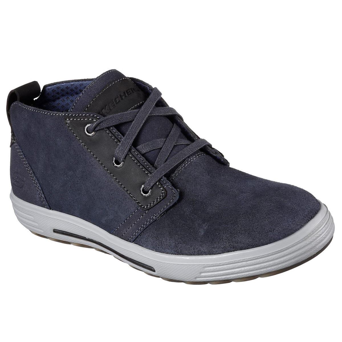 Men`s Skechers Porter - Malego Mid Top Oxford Shoes 65144 /nvy Sizes 8-14 Navy