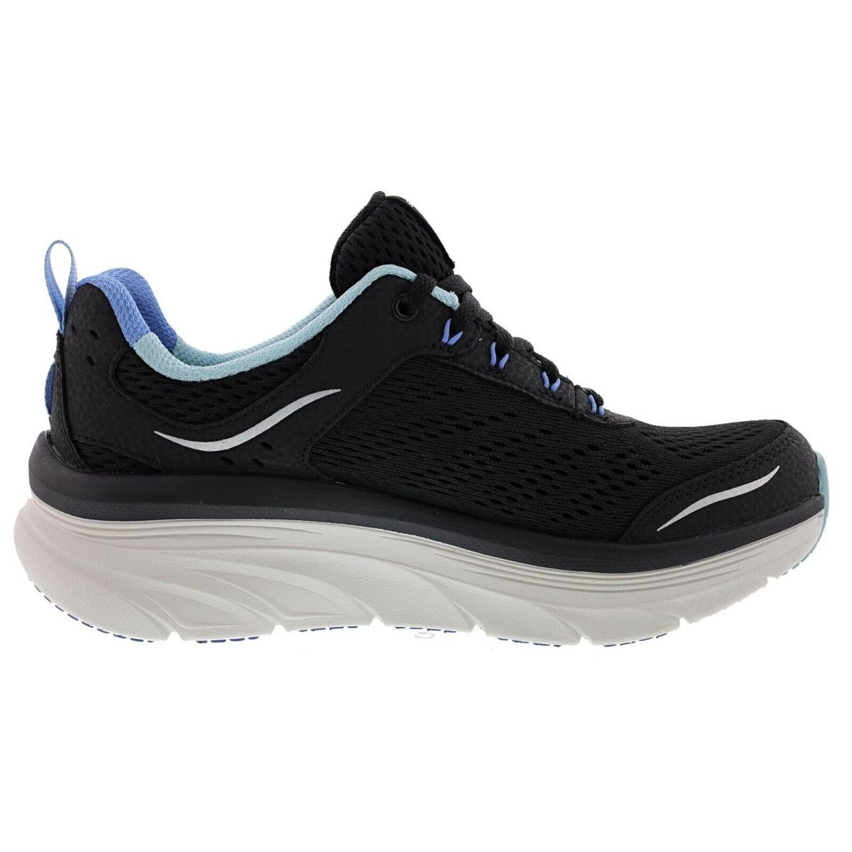 Skechers Women`s D`lux Walker-infinite Motion 149023 Walking Shoes BLACK /  LIGHT BLUE