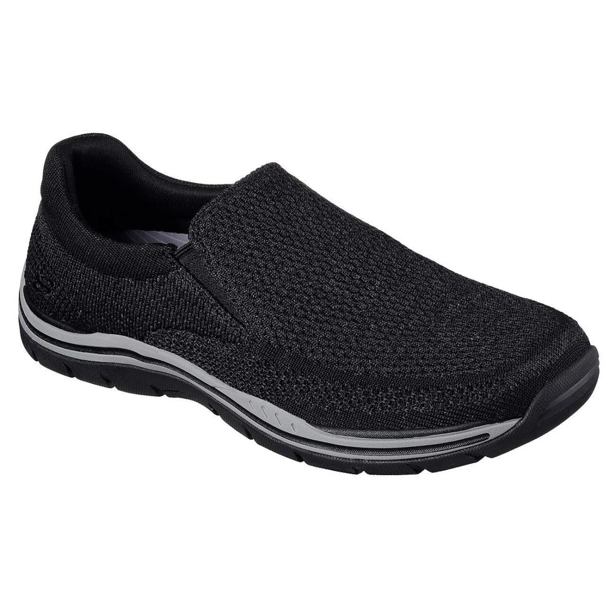 Men`s Skechers Relaxed Expected Gomel Loafer Shoes 65086 /blk Sizes 8-14 Black - Black