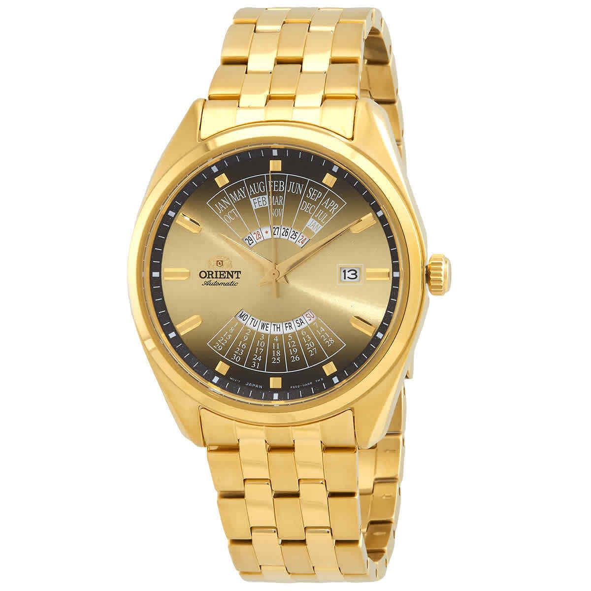 Orient Multi Year Gold Dial Men`s Watch RA-BA0001G10B