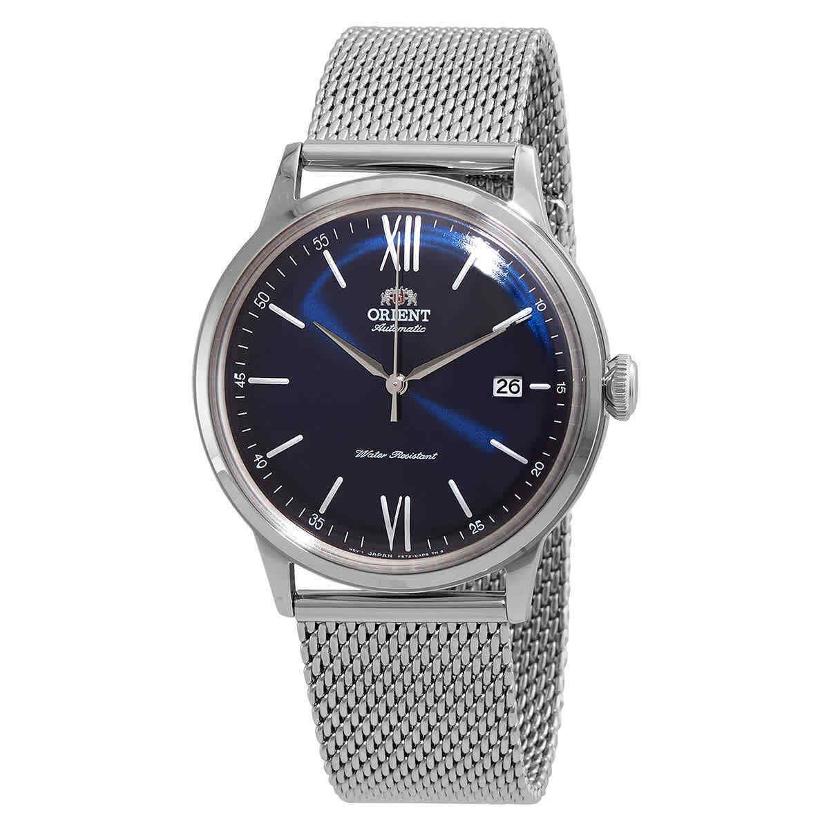 Orient Automatic Blue Dial Stainless Steel Mesh Men`s Watch RA-AC0019L10B