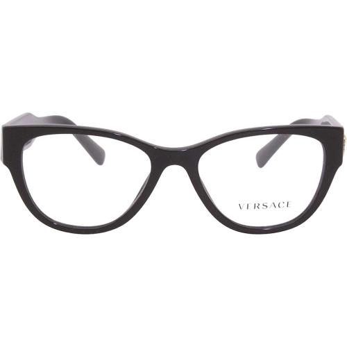 Versace VE3281B GB1 Black Demo Lens Women`s Cat Eye Eyeglasses 53mm