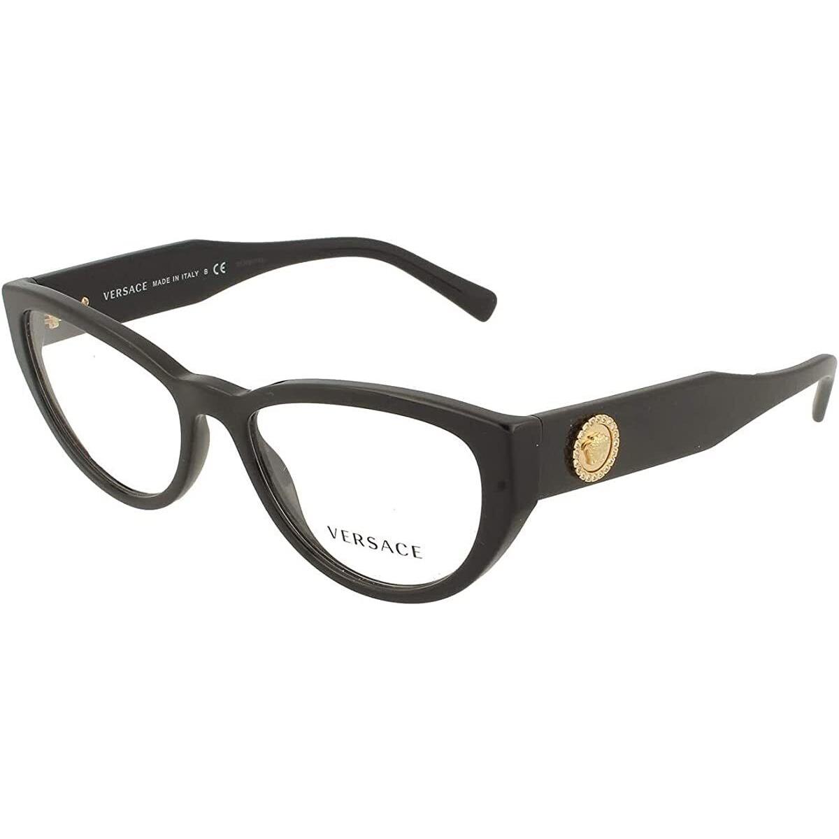 Versace Eyeglasses VE3280B GB1 53mm Black / Demo Lens