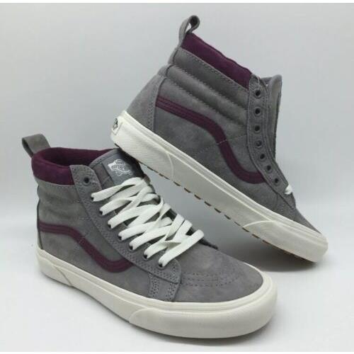 Vans Men`s Shoes Sk8-Hi Mte Frost Gray/prune Size 6.5 Men s 8.0 Women s