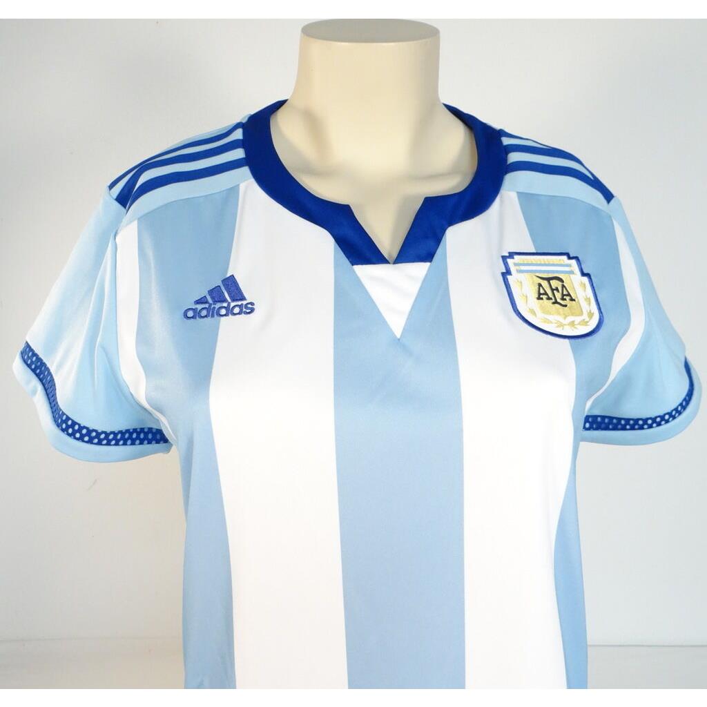 Adidas Climacool Argentina Afa Blue White Home Soccer Jersey Women`s