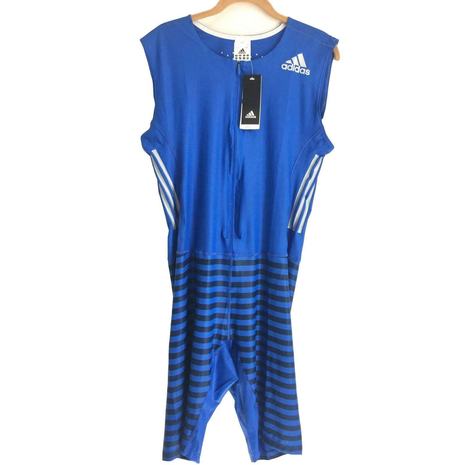 Adidas Climalite Sprint Speed Suit Mens XL Blue Sleeveless Compression S96496