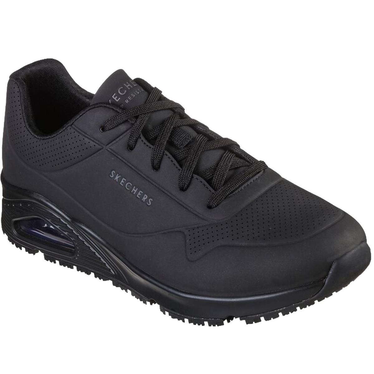 Skechers Men`s 200054 Uno SR Satal Slip Resistant Black Work Shoes US 13 M