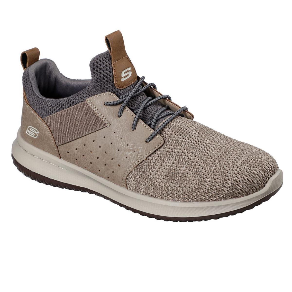 Men`s Skechers Class Delson - Camben Casual Shoe 65474 Tpe Multiple Sizes Taupe