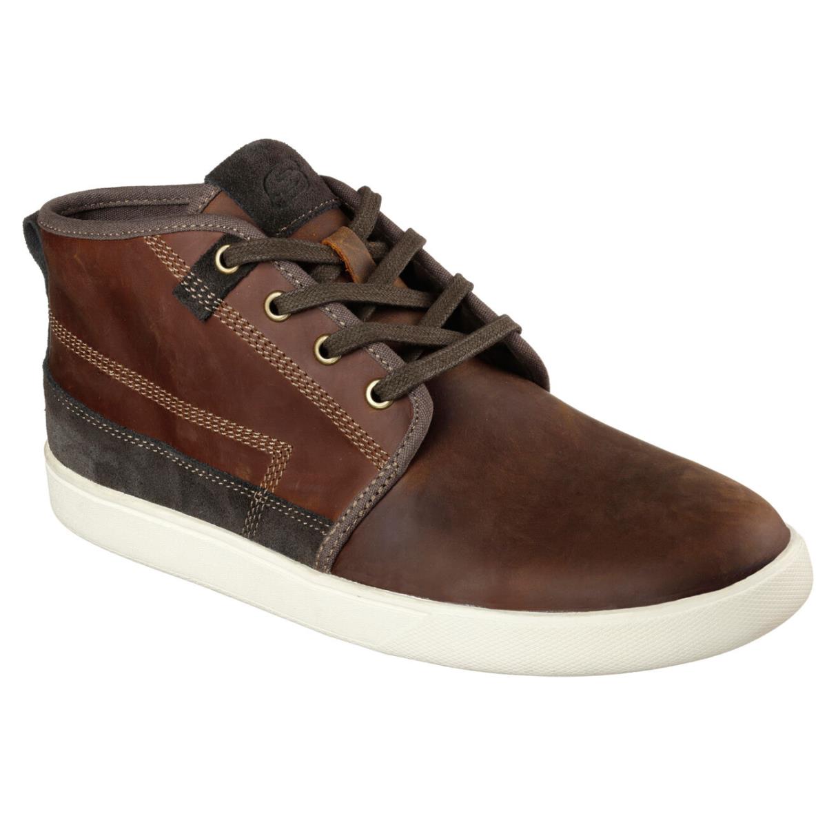 Men`s Skechers Classic Fit: Venice - Macklin Casual Shoe 64875 Cdb Sizes 8-14 - Dark Brown