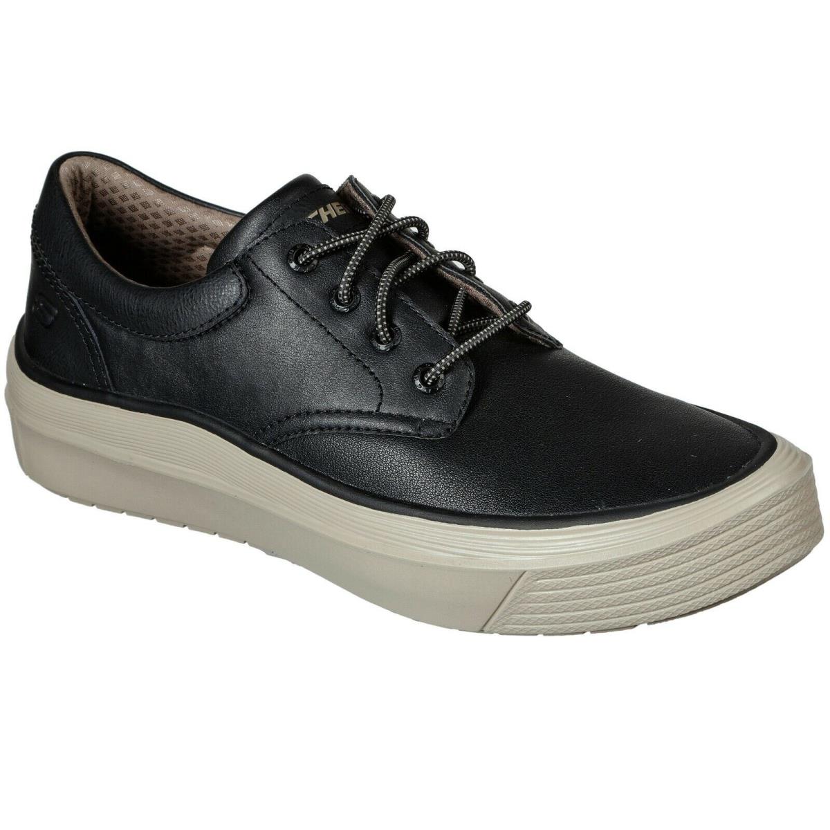 Men`s Skechers Viewport Gloren Oxford Shoe 210129 /bknt Multi Sizes Blk/natural - Black/Natural