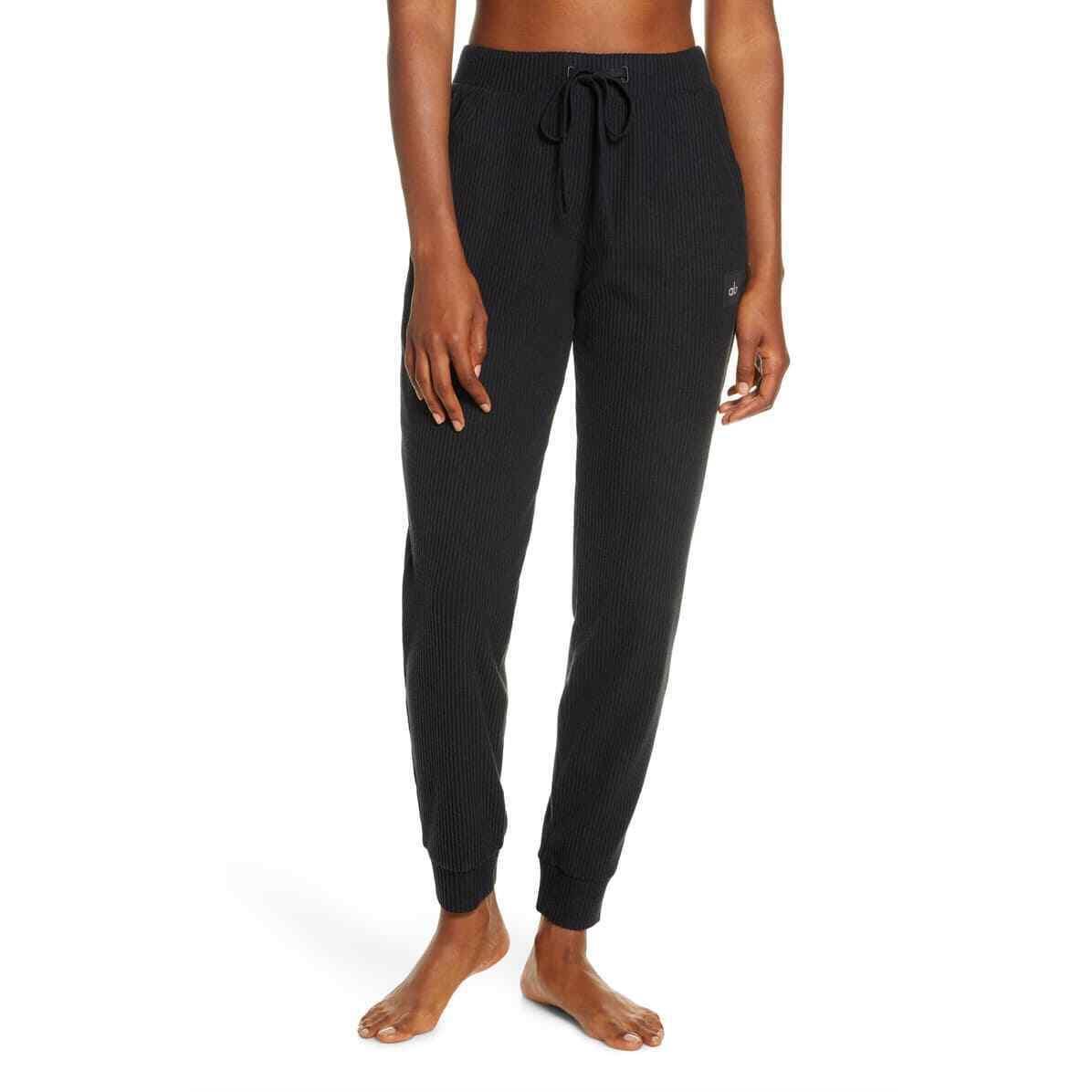 Alo Yoga Muse High Waist Sweatpants Soft Lounge Pants Black
