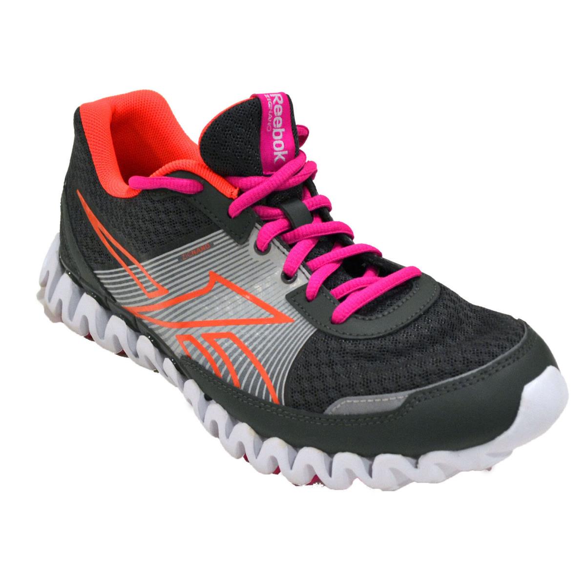 Reebok Kids Shoe Zig Tech Sz 6 Zignano Burn Gs Big Kids Junior Pink Gray J92468