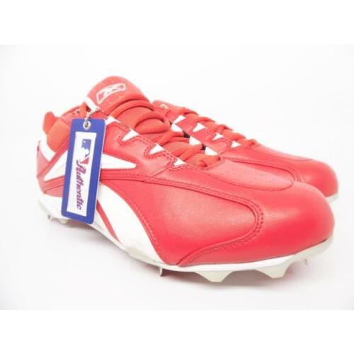 Reebok Mlb Vero FL M5 Low Men`s Baseball Shoes Red/white Size 12