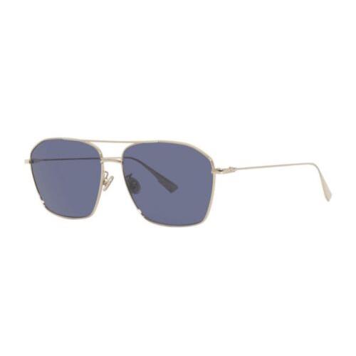 Dior J5GKU Sunglasses Gold/blue Lenses 57mm