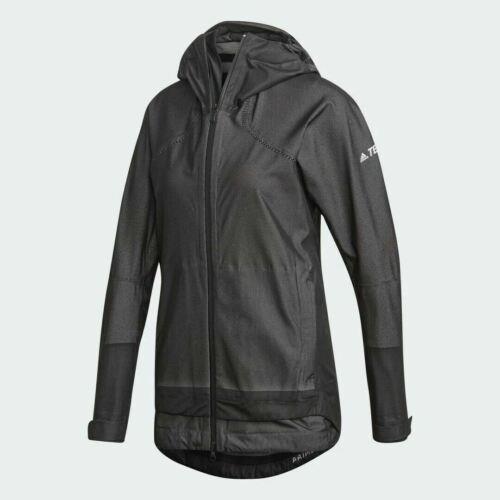 Adidas Terrex Primeknit Waterproof Rain Jacket DZ0796 Gray Women`s XS