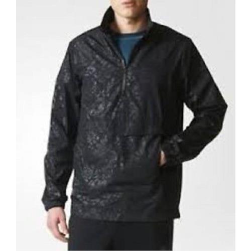 Adidas Ornamental Block Coach Jacket Black Floral 1/2 Zip CF5317 Mens M