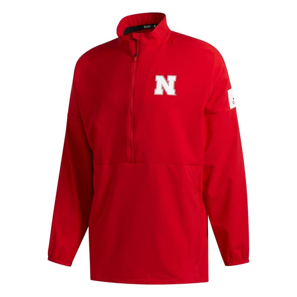 Adidas Cornhuskers Game Mode Half-zip Pullover Sweatshirt Men`s sz 4XL