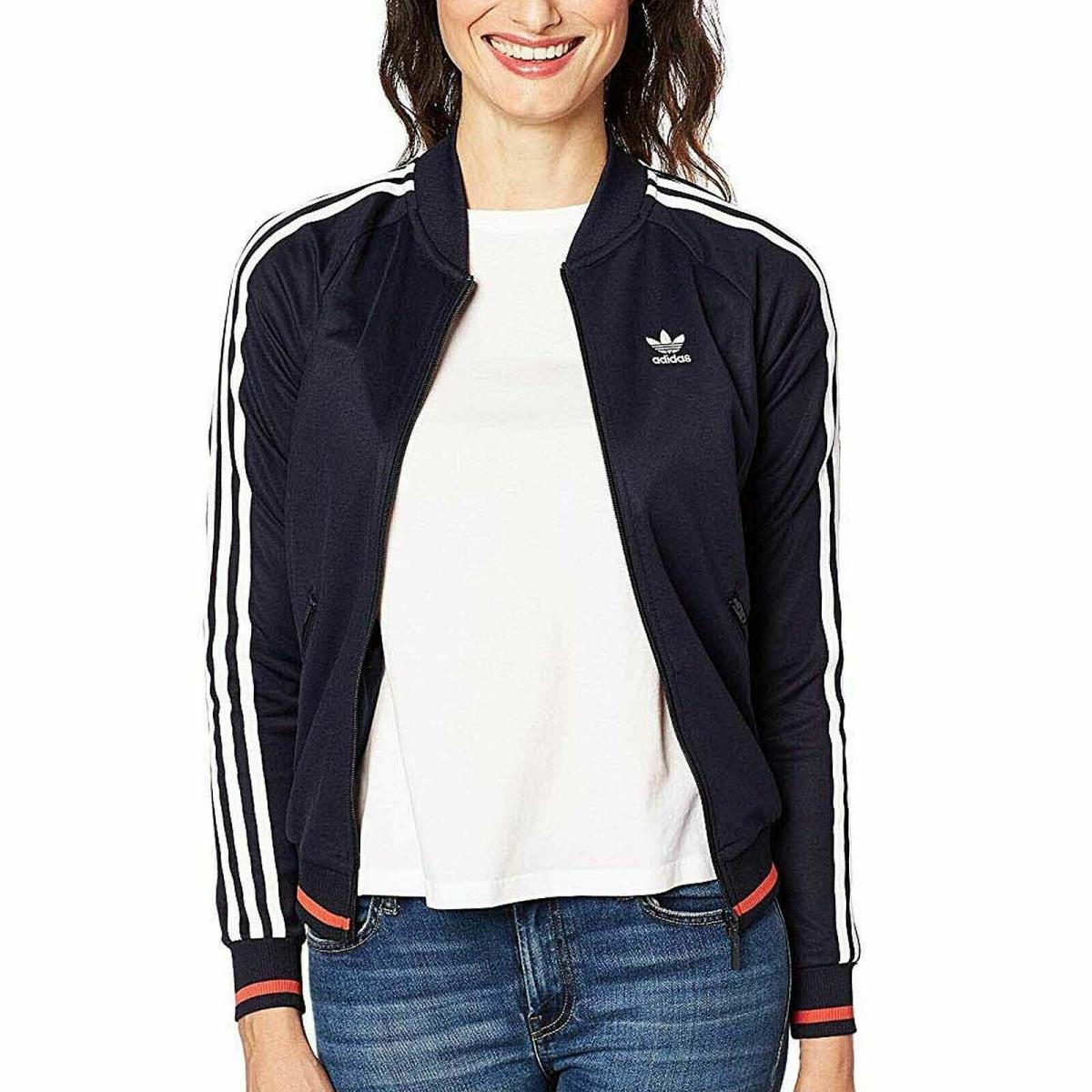 Adidas Originals Women`s Active Icons Superstar Full Zip Track Jacket Navy S | 692740558073 Adidas clothing - Blue | SporTipTop