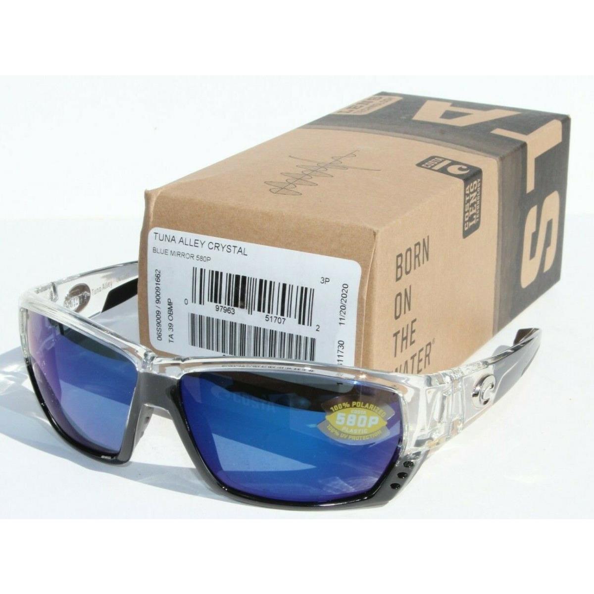 Costa Del Mar Tuna Alley Polarized Sunglasses Crystal Clear/blue Mirror 580P