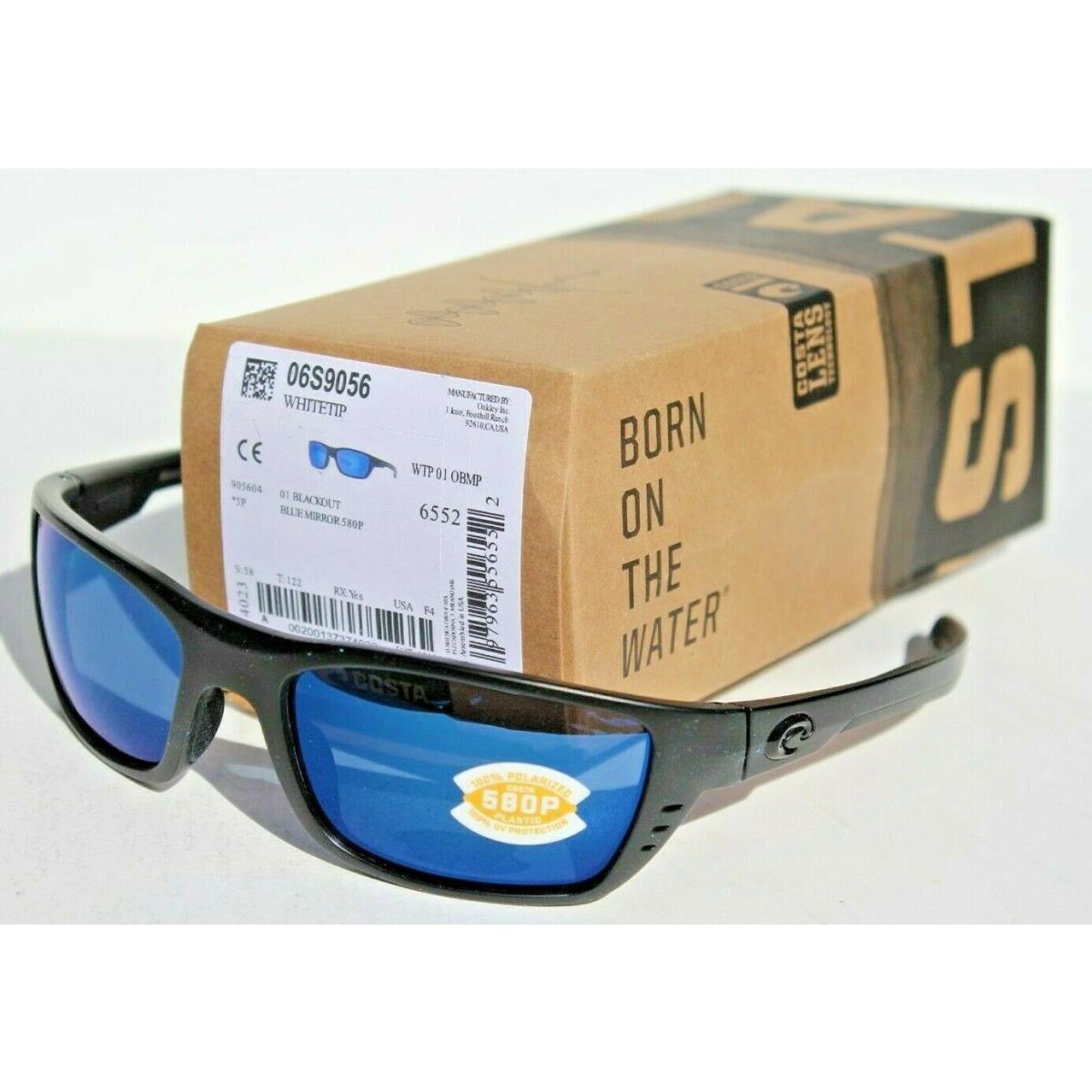 Costa Del Mar Whitetip Polarized Sunglasses Blackout/blue Mirror 580P