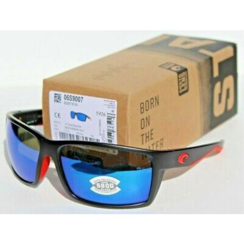 Costa Del Mar Reefton 580G Polarized Sunglasses Race Black/blue Mirror 580