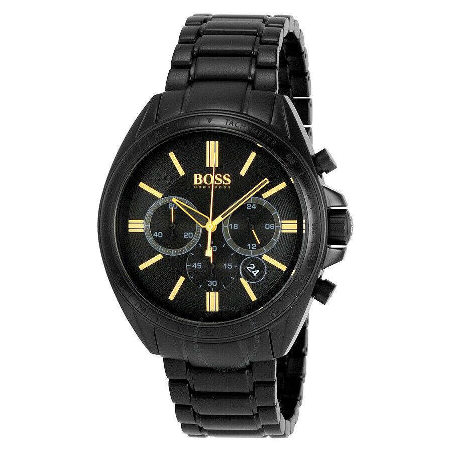 Hugo Boss Men`s Driver Chronograph Black Ion Stainless Steel 45mm Watch