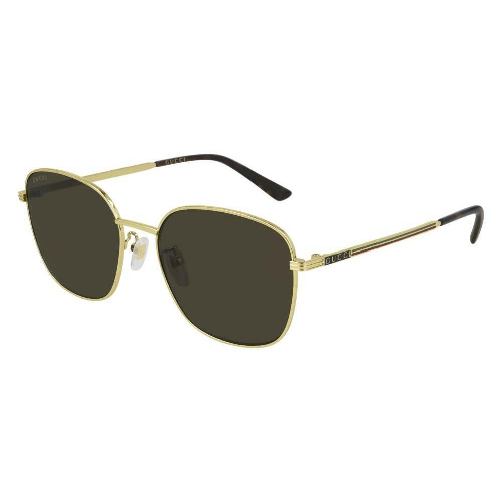 Gucci Gold / Brown Men`s 57mm Sunglasses GG0837SK-002 57