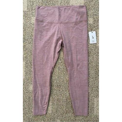 Women`s Nike Yoga Luxe High Waisted 7/8 Infinalon Training Tights Mauve Size XL