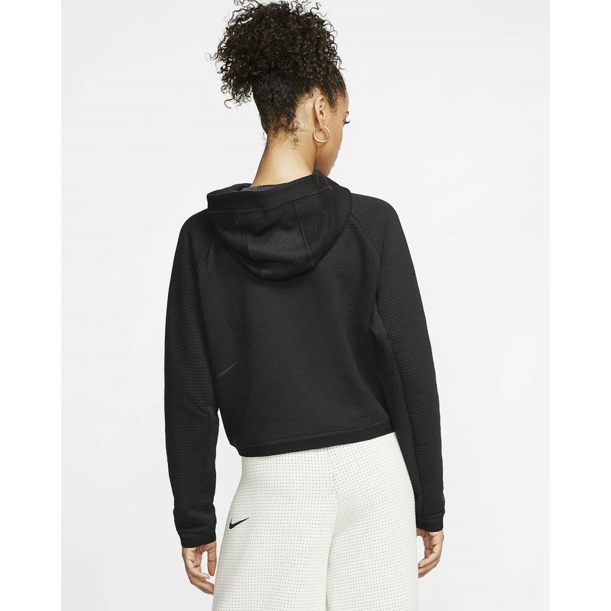Nike Women`s Tech Pack Fleece Hoodie Full Zip Jacket Size Large Black CI9432-010