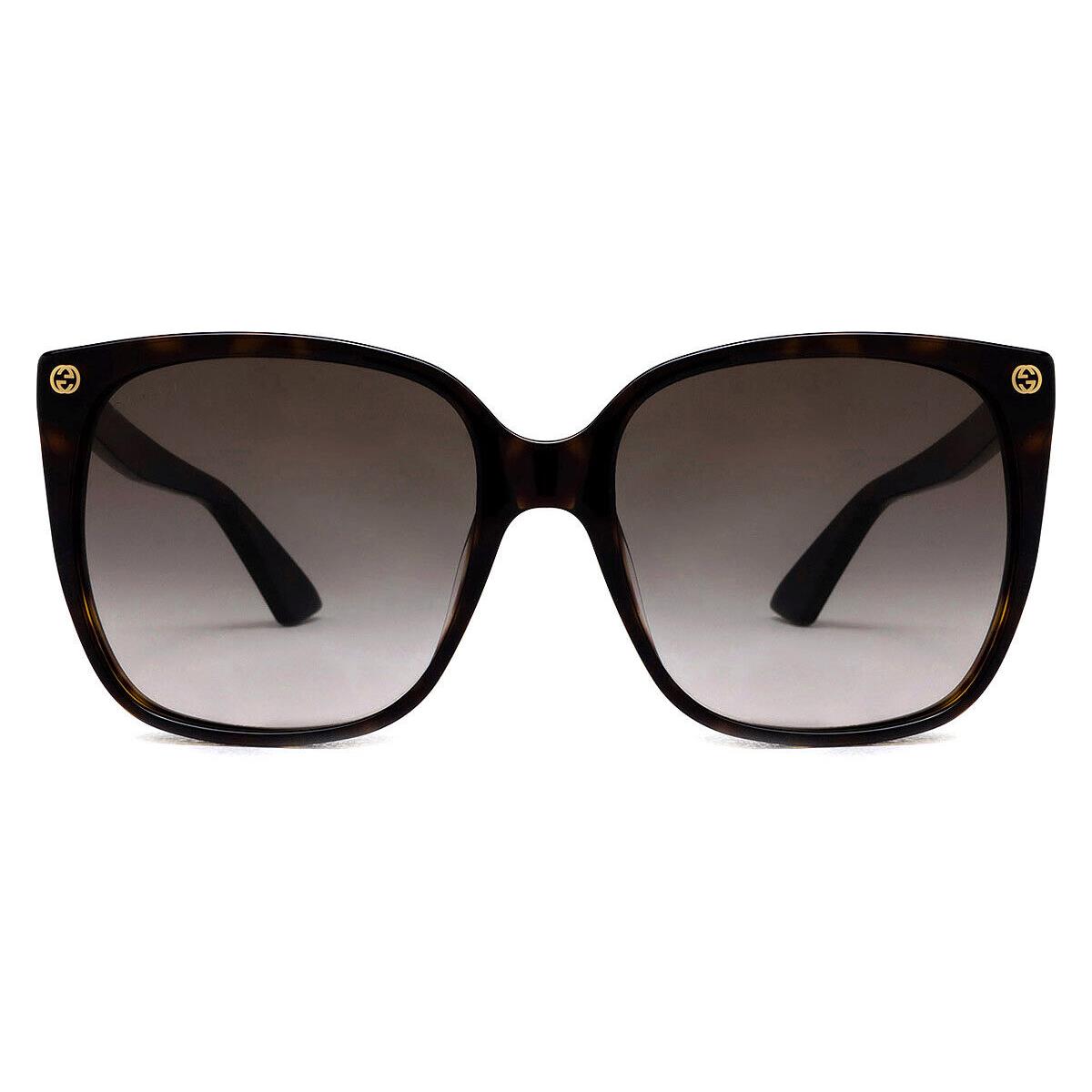 Gucci GG0022S Sunglasses Havana Brown Gradient 57mm