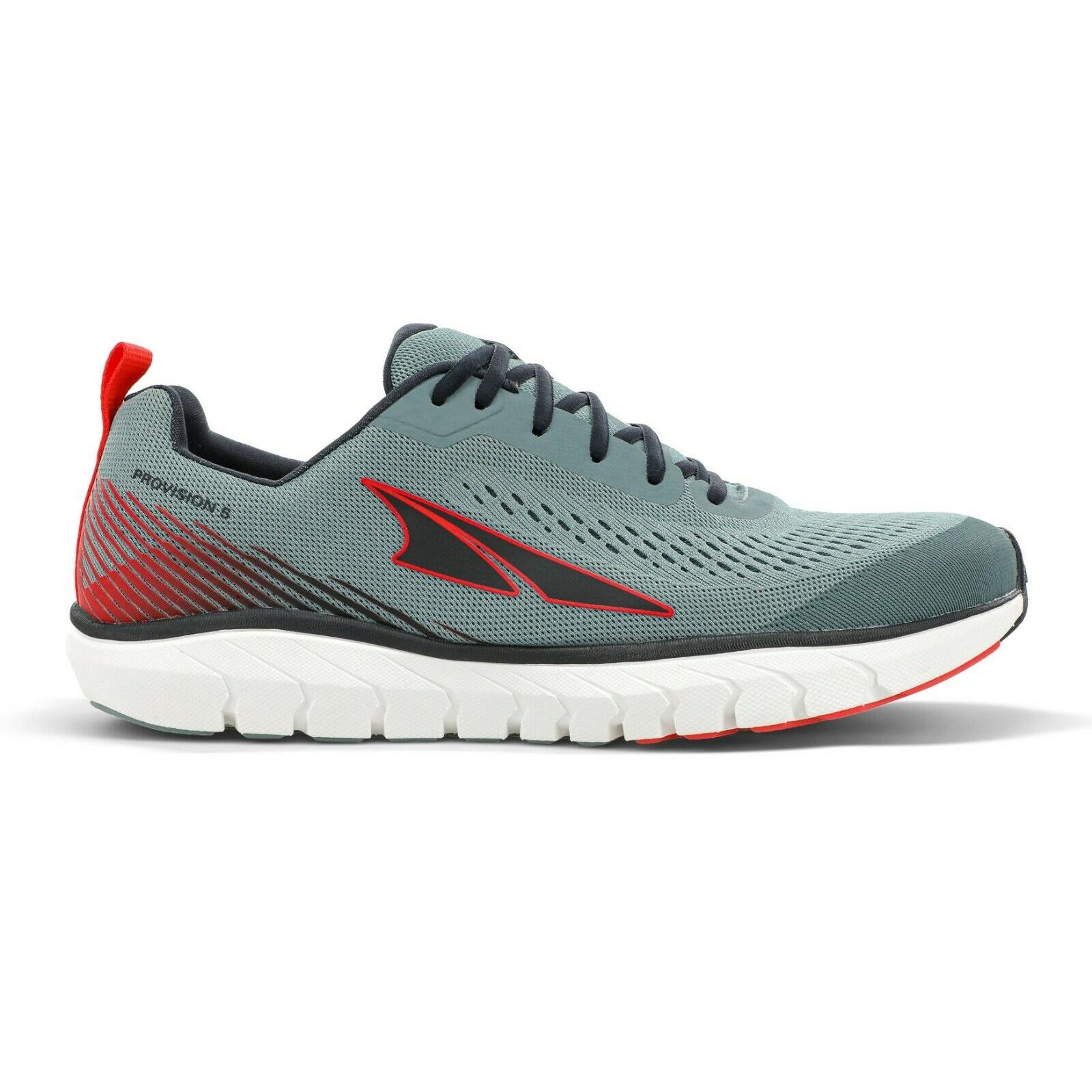 Altra Footwear Men`s Provision 5 Running Shoes - Light Gray/red
