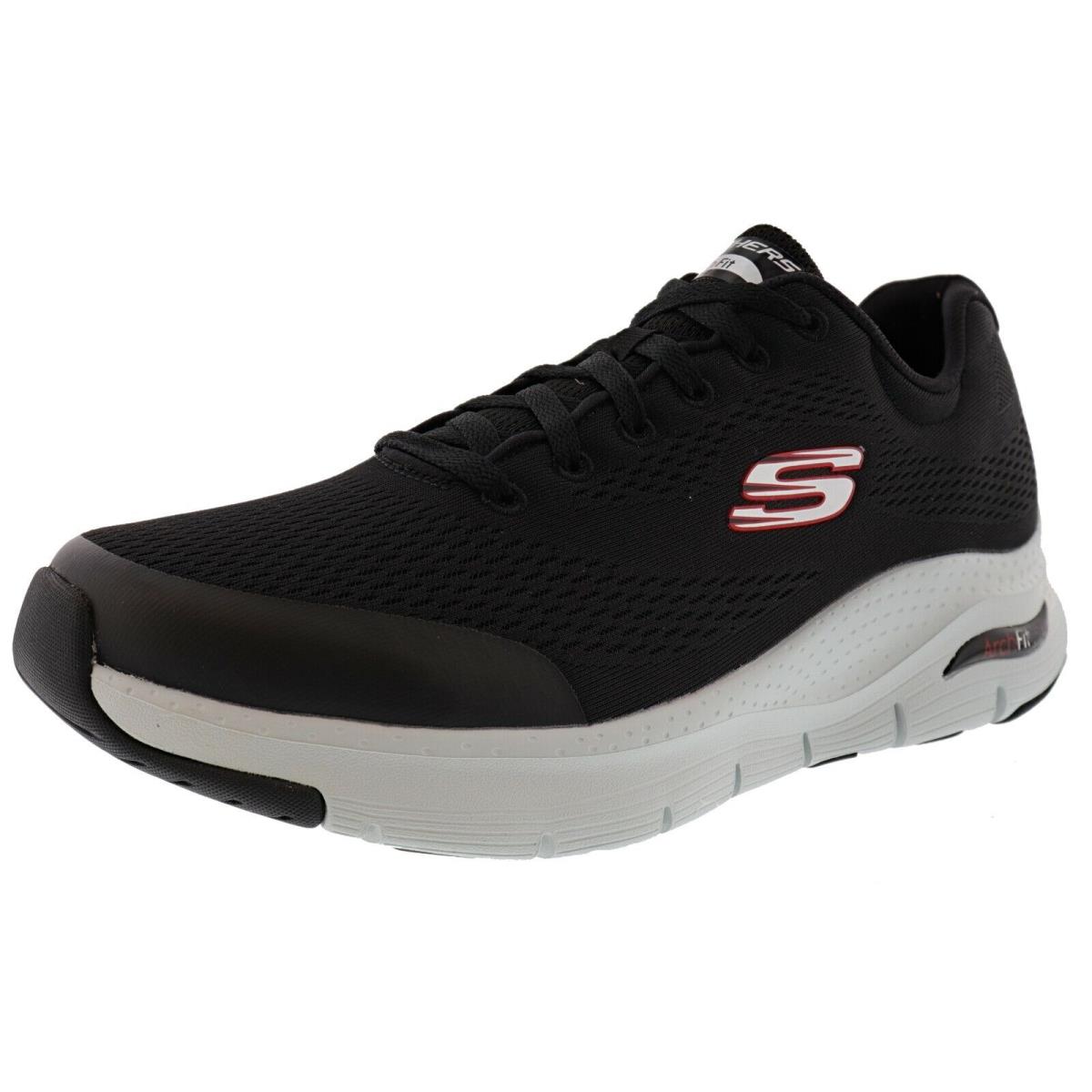 Skechers Men`s Arch Fit Lightweight 232040WW 4E Wide Width Walking Shoes BLACK / RED