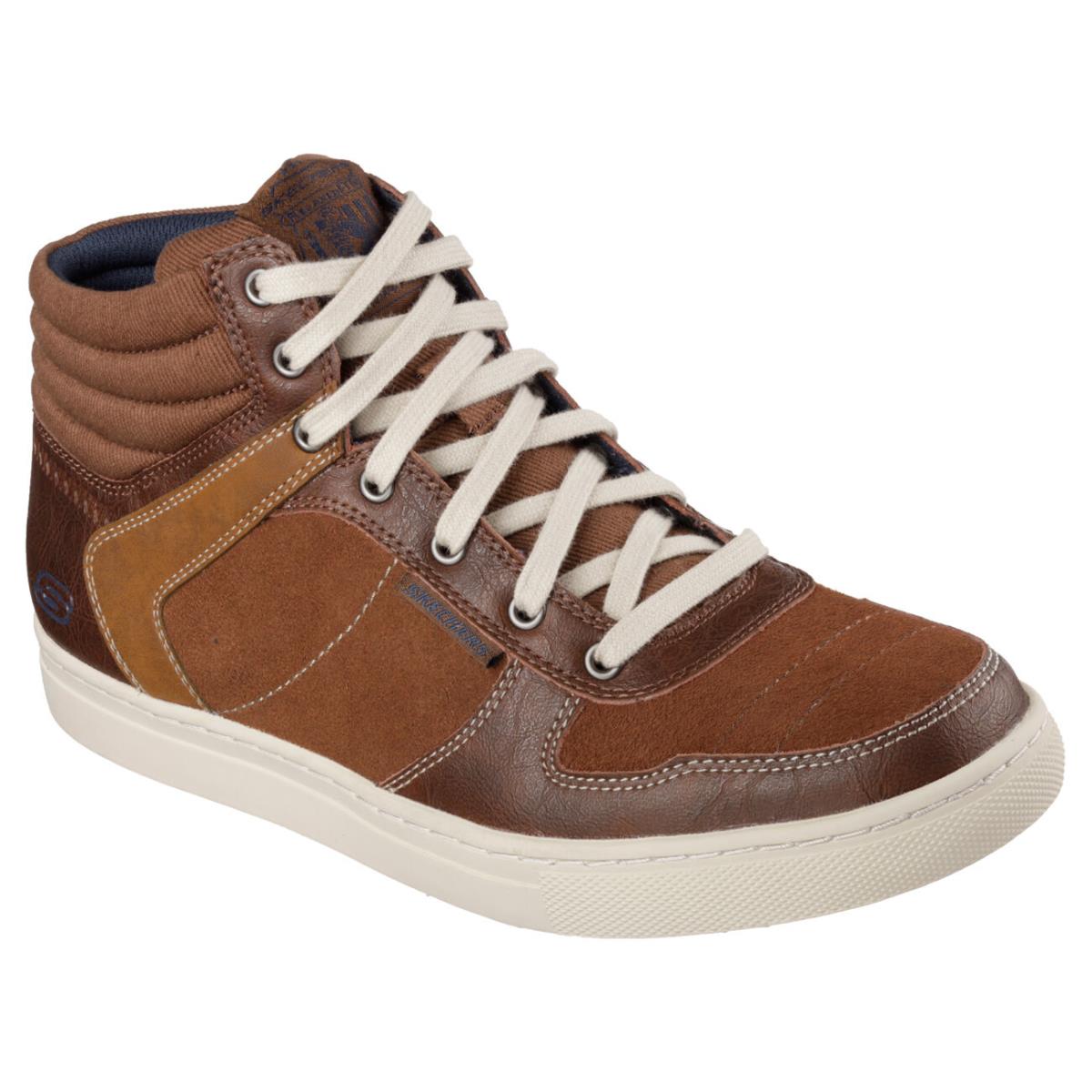 Men`s Skechers Relaxed Fit: Elvino - Staley Casual Shoe 64792 Lug Sizes 8-14 - Luggage