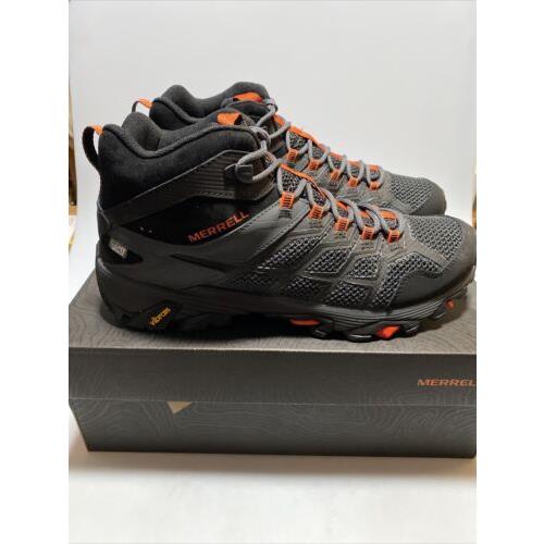 Merrell Men`s Moab Fst 2 Mid Wp Hiking Shoe Size 9 Color Black Granite J77511