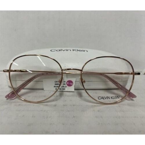 Calvin Klein CK19130 Womens Eyeglasses In Rose Gold 52-18-140- IN Case