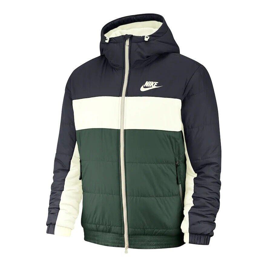 Nike Men`s Hooded Full-zip Hooded Jacket Galactic Jade Size Xxl