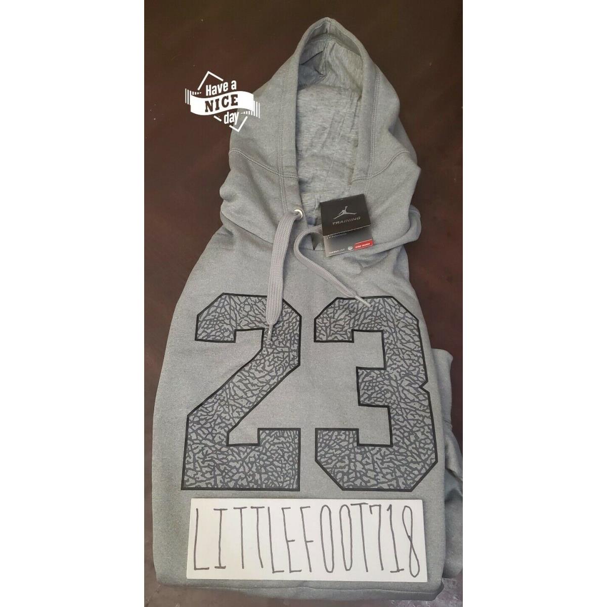 Nike Jordan Dominate Graphic 23 Elephant Hoodie Gray 685287-063 Mens