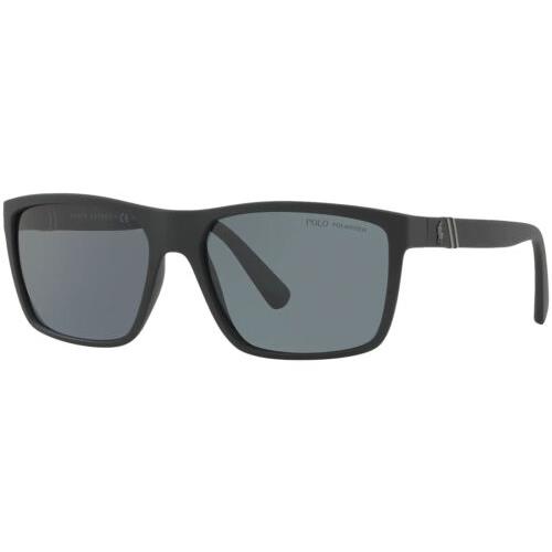 Polo Ralph Lauren Men`s Matte Black Classic Square Sunglasses - PH4133-528487-59