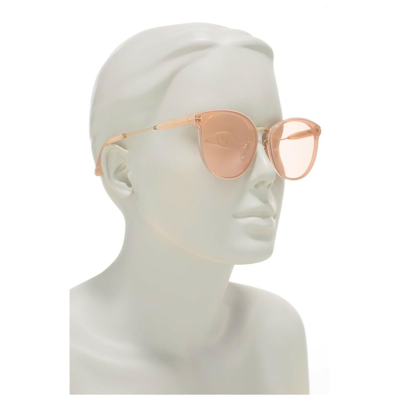 Tom Ford TF725K 74G Clear Pink/gold Mirror Pink Injected Round Sunglasses.  63 mm