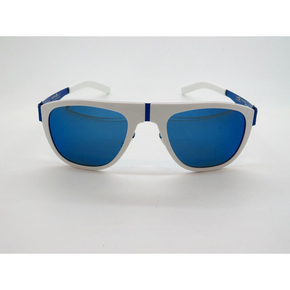 IC Berlin M17 Treskowallee Electric Powder Blue/white Mirrored Sunglasses