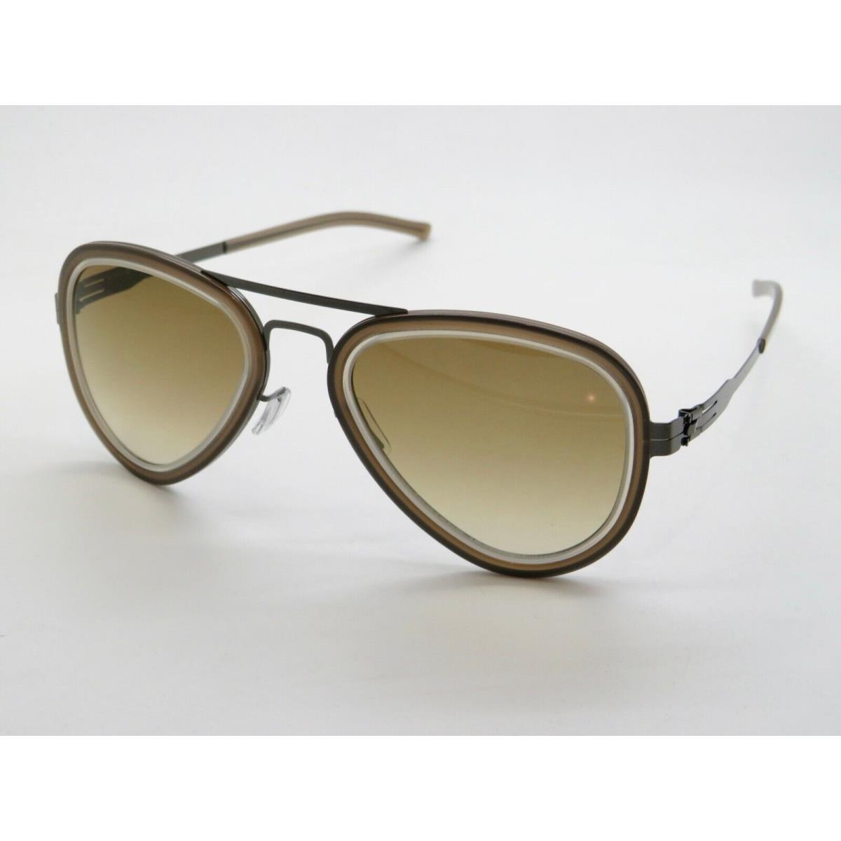 IC Berlin Rinaldo P. Gunmetal/brown Gradient Aviator 52mm Sunglasses