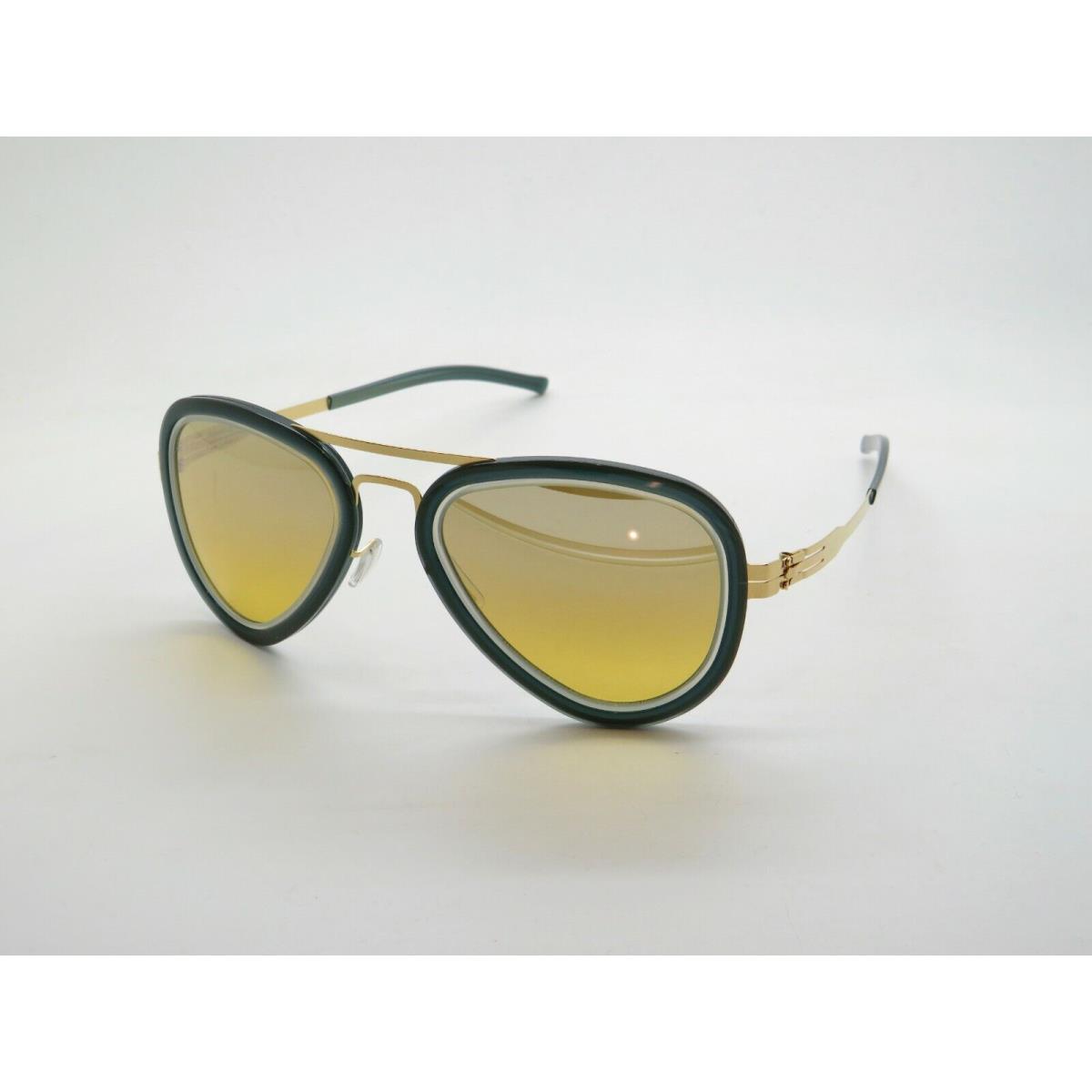 ic! berlin sunglasses Rinaldo - Frame: Matte Gold/Rocket Fuel, Lens: Yellow Dust Mirrored 0