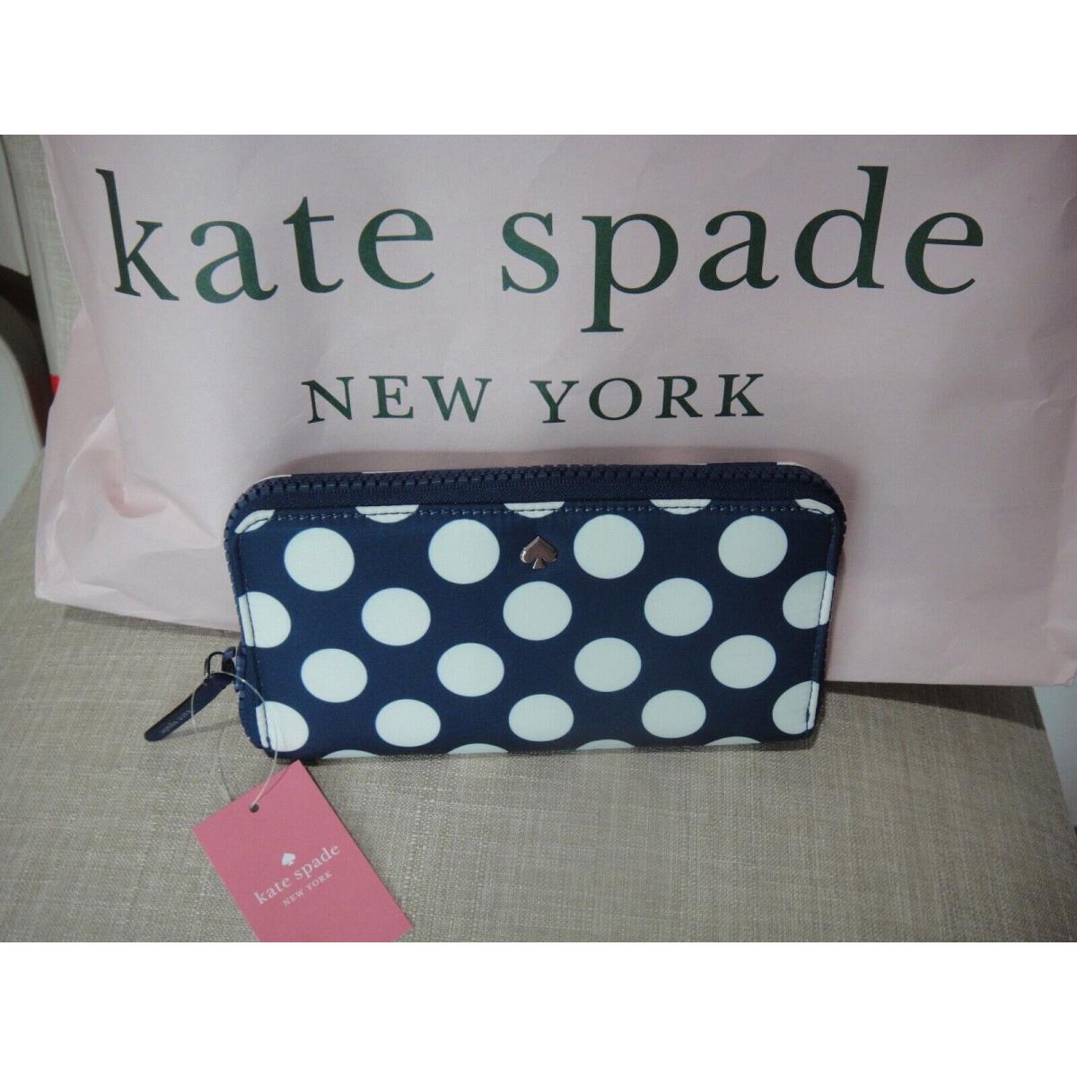 Kate Spade Jae Seaside Dot Continental Zip Around WALLET.100%AUTHENTIC | 767883053621 - Kate