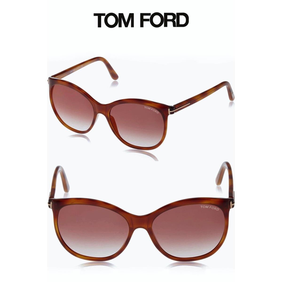 Tom Ford GERALDINE-02 TF568 53G Blond Havana Gradient Purple Sunglasses.  57mm - Tom Ford sunglasses - 050042748705 | Fash Brands