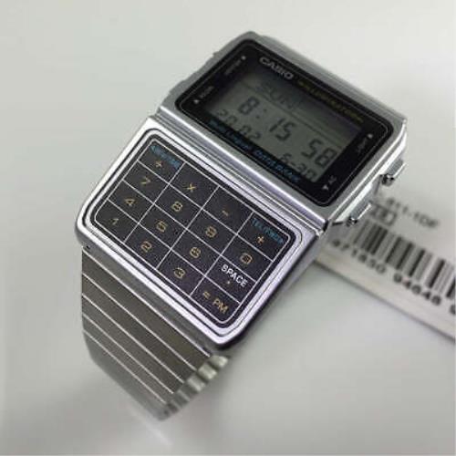 Men`s Casio Databank Telememo Calculator Watch DBC611-1D DBC-611-1D - Band: Silver